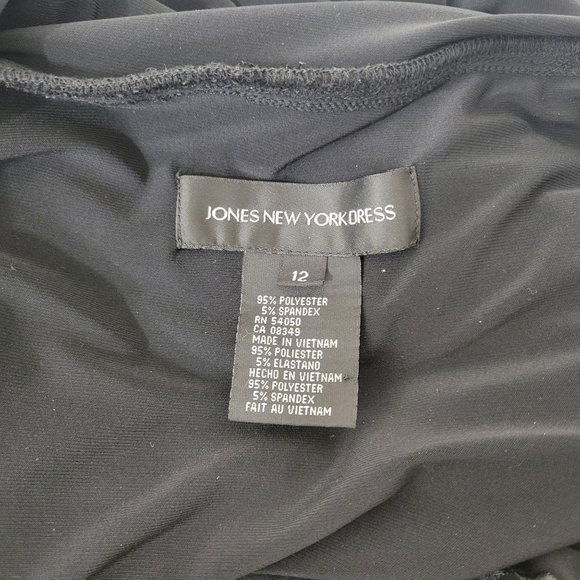 Jones New York Black Jersey Cowl Neck Dress - Picture 4 of 4